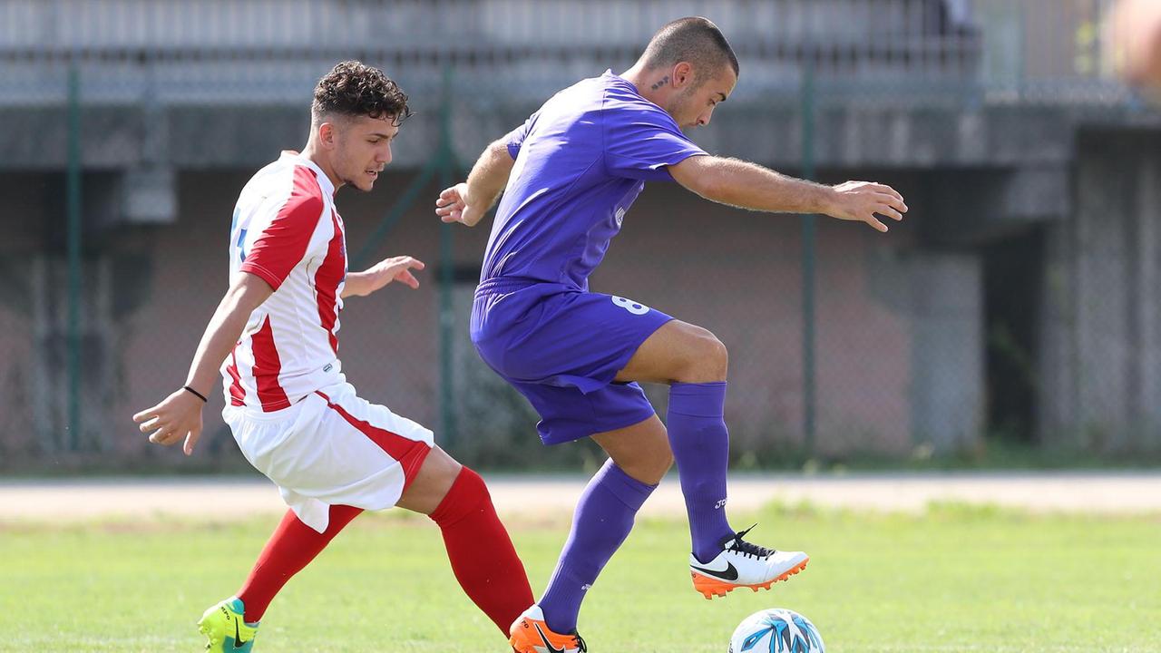Amatucci in azione per la Larcianese (Foto Nucci)