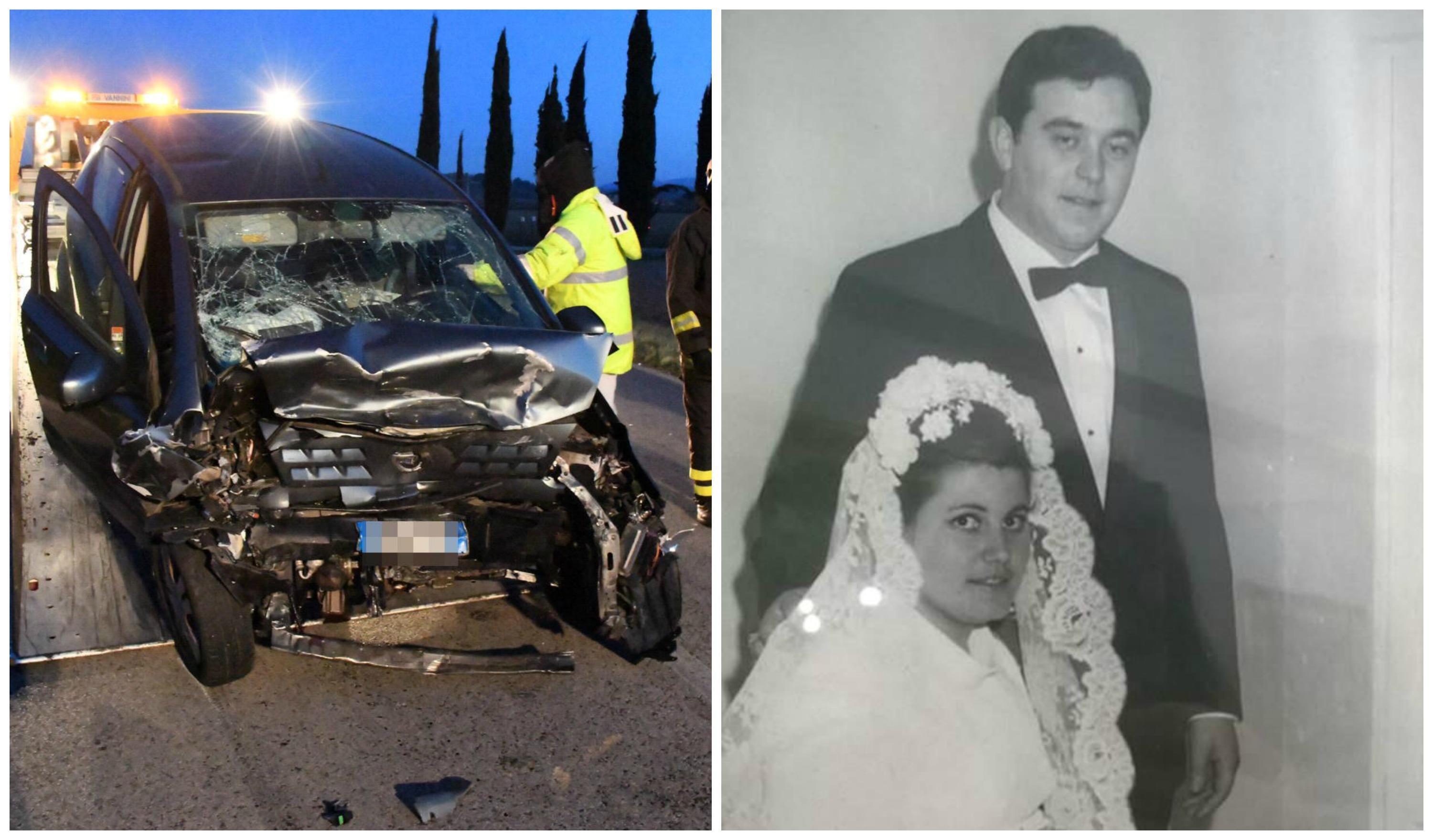 Manrico Pieroni e Carla Granchi in una foto del loro matrimonio