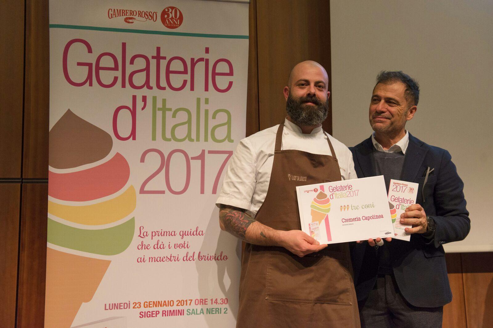 La gelateria Capolinea nella guida del Gambero Rosso 