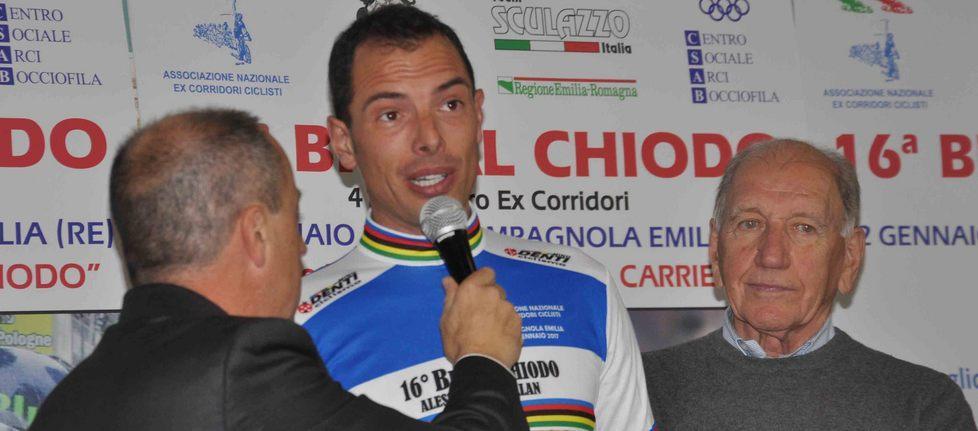 L’ex iridato Ballan premiato con la Bici al Chiodo 