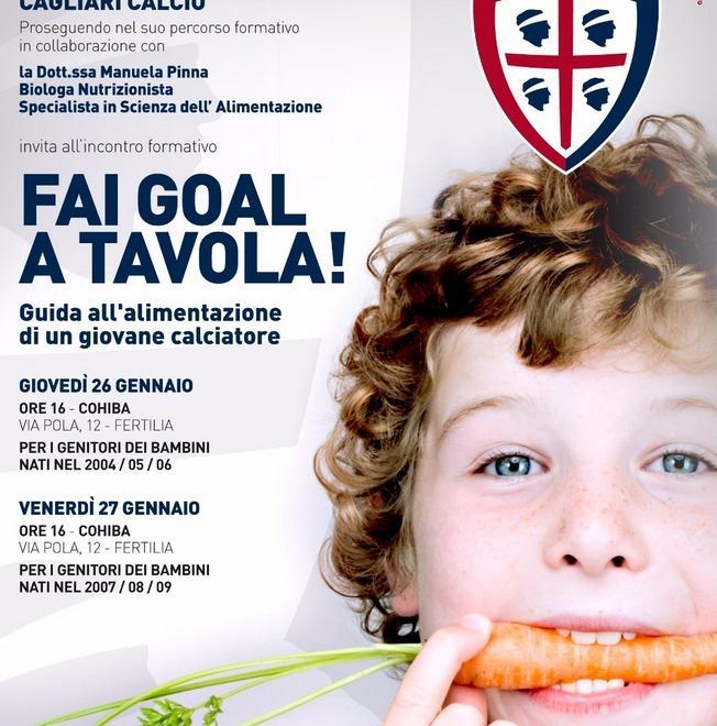 «Fai gol a tavola» con Alghero e Cagliari calcio