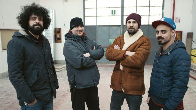 I quattro soci Fab Francesco Scatizzi, Marco Mencacci, Leonardo “Pio” Caporaso e Tiziano Erriu