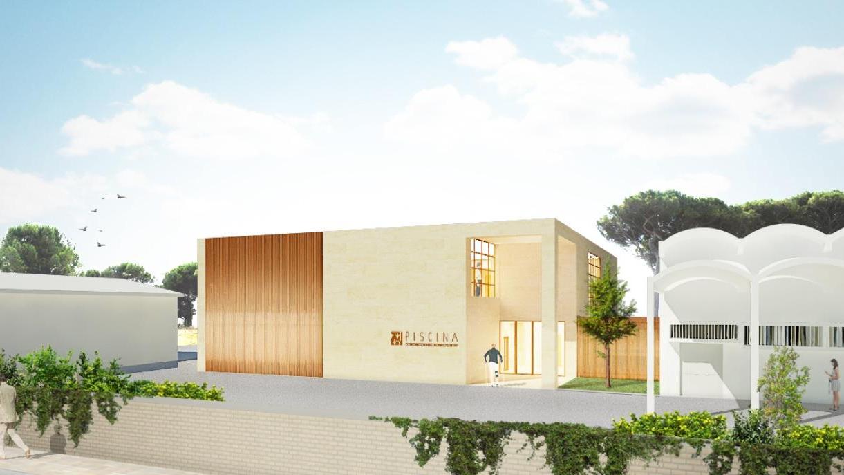 Il rendering della piscina riabilitativa