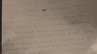 La lettera dal carcere del killer di Taibi