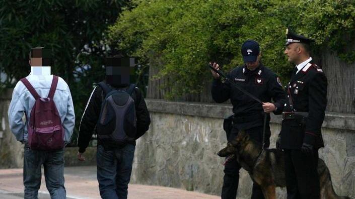 Controlli antidroga dei carabinieri a Pescia (Foto d’Archivio)