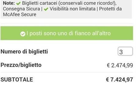 Concerto di Vasco a Modena: biglietto in vendita a 2mila 500 euro 