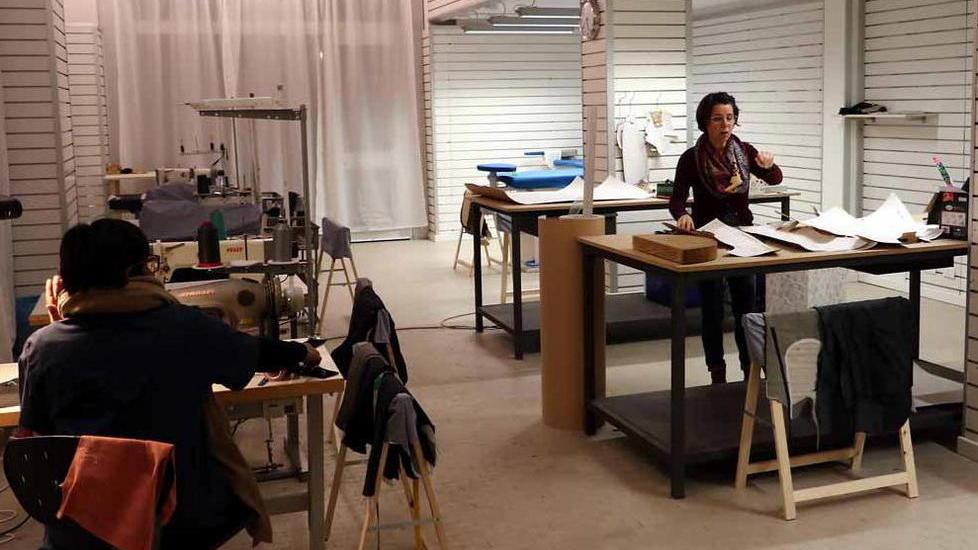 L'interno della sartoria