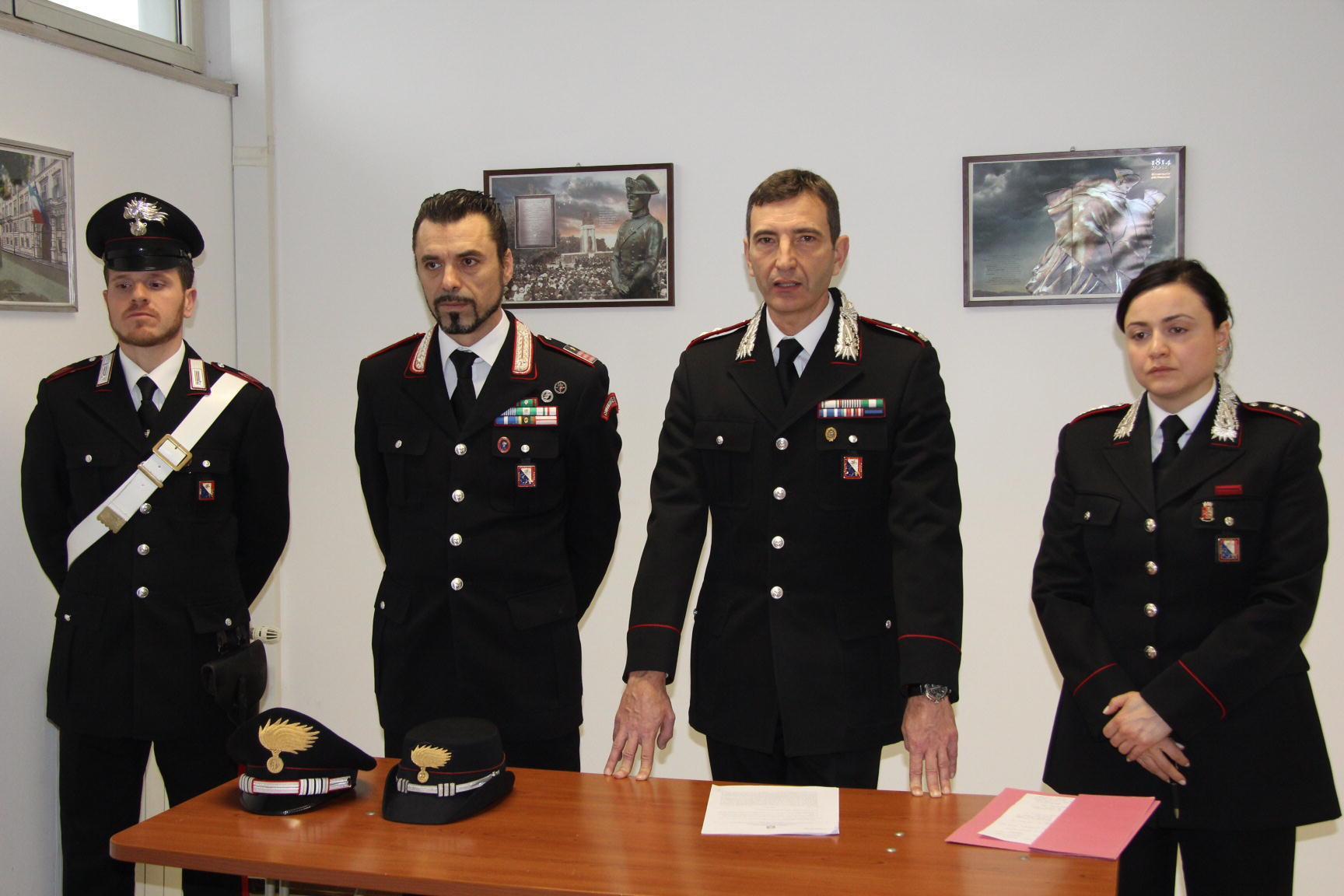 La conferenza stampa dei carabinieri sulla badante arrestata (foto Batavia)