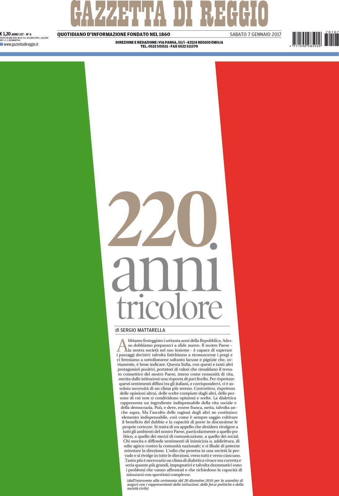 Copertina del mese, premio alla Gazzetta di Reggio