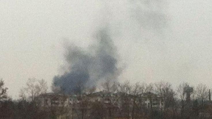 Il fumo che ha indotto a pensare ad un incendio all’ospedale o nei dintorni