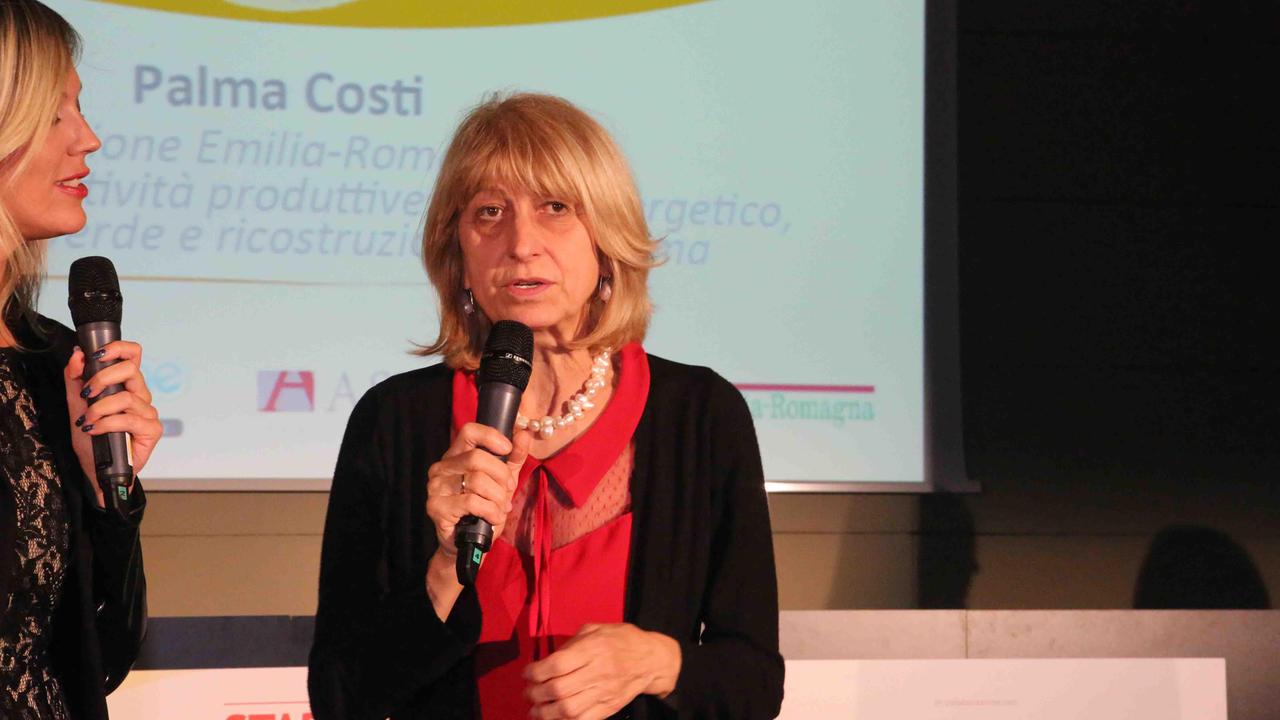 L'assessore alla ricostruzione, Palma Costi
