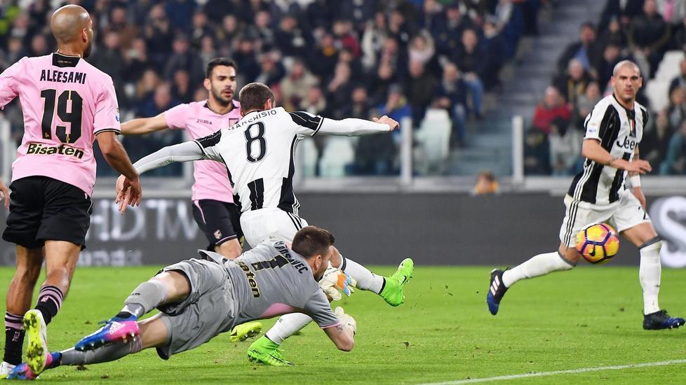 La Juventus svolge il compitino Il Palermo a casa con quattro reti