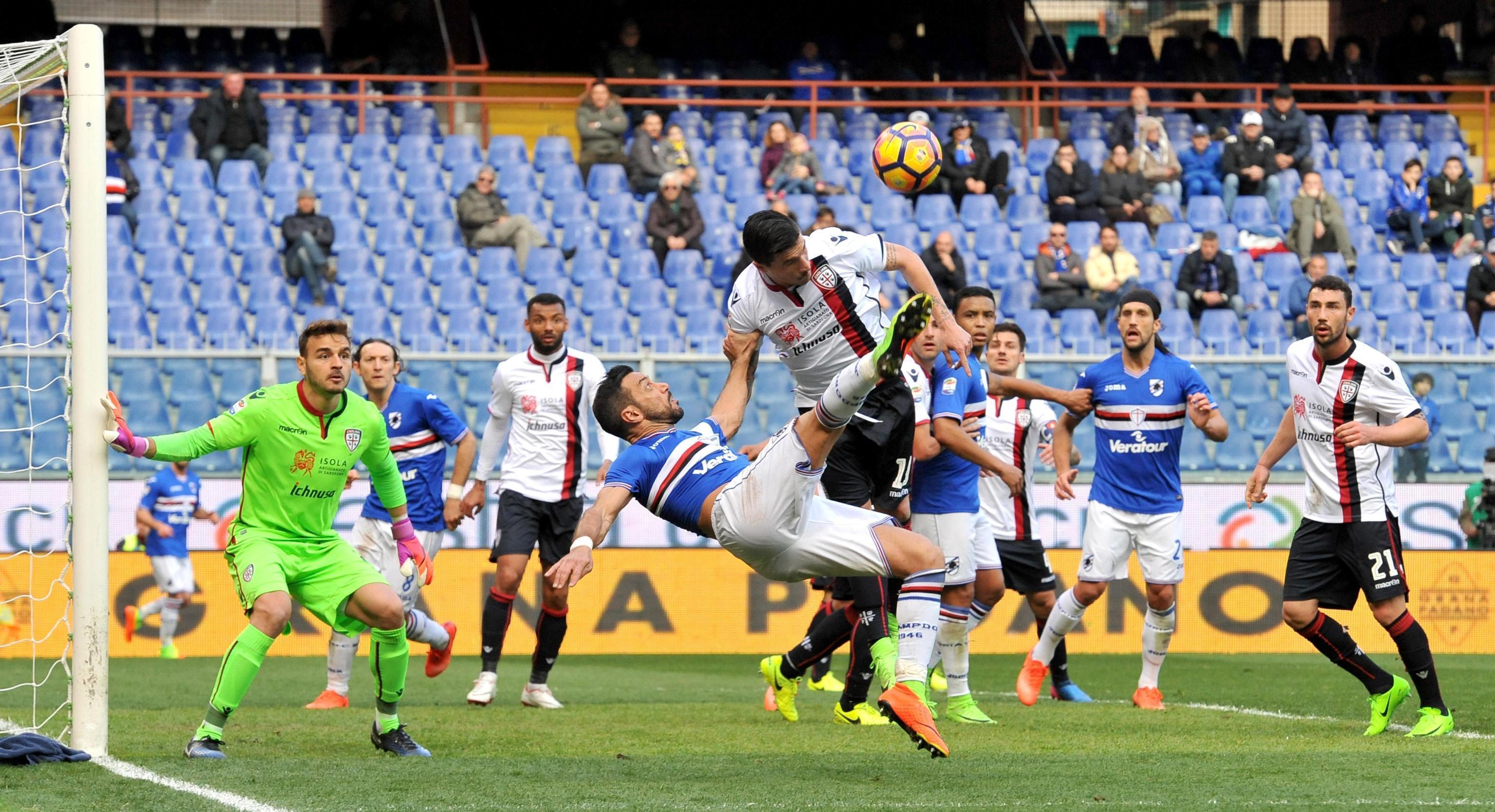 Pareggio amaro per il Cagliari contro la Sampdoria