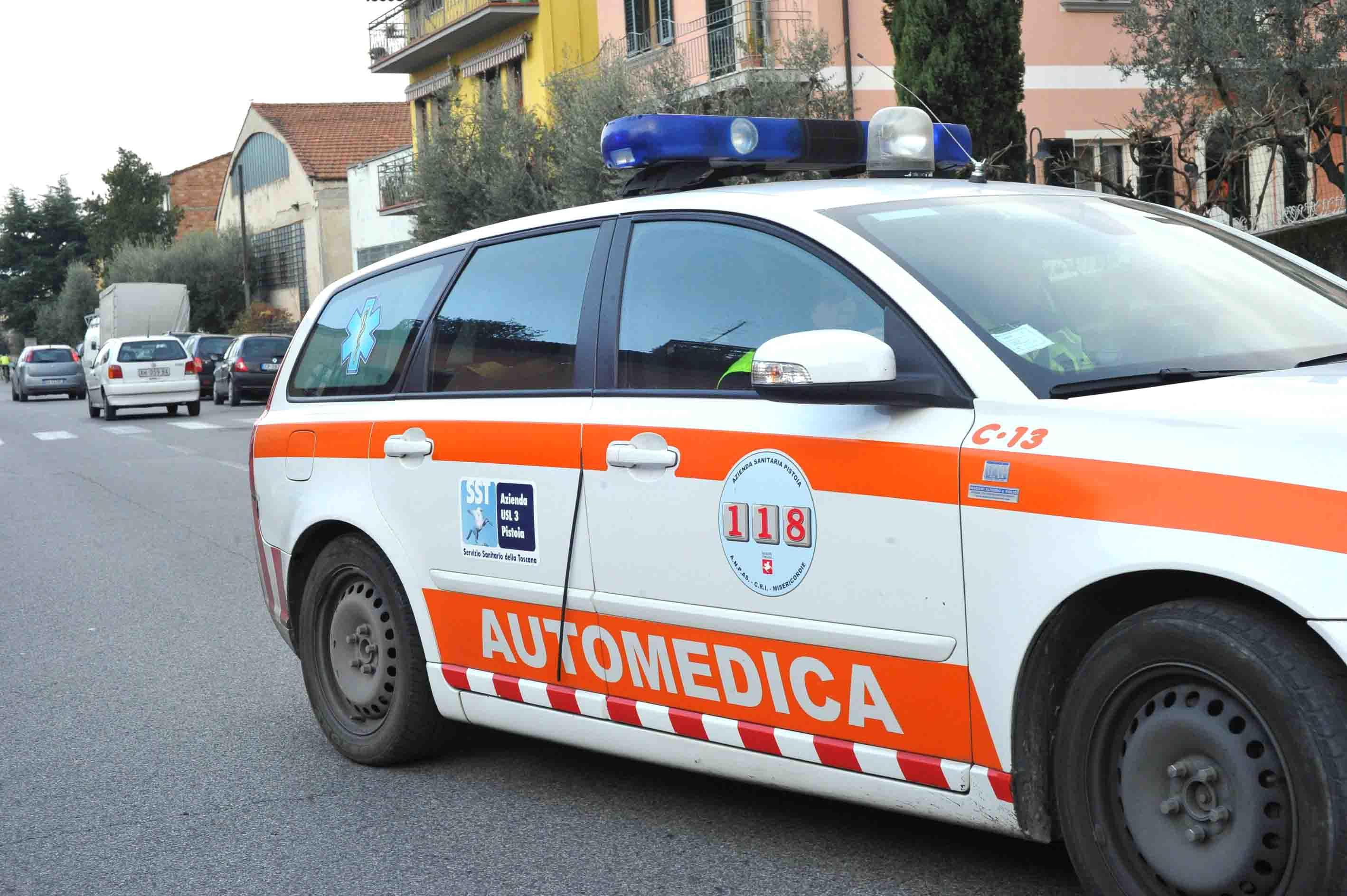Un intervento dell'automedica 