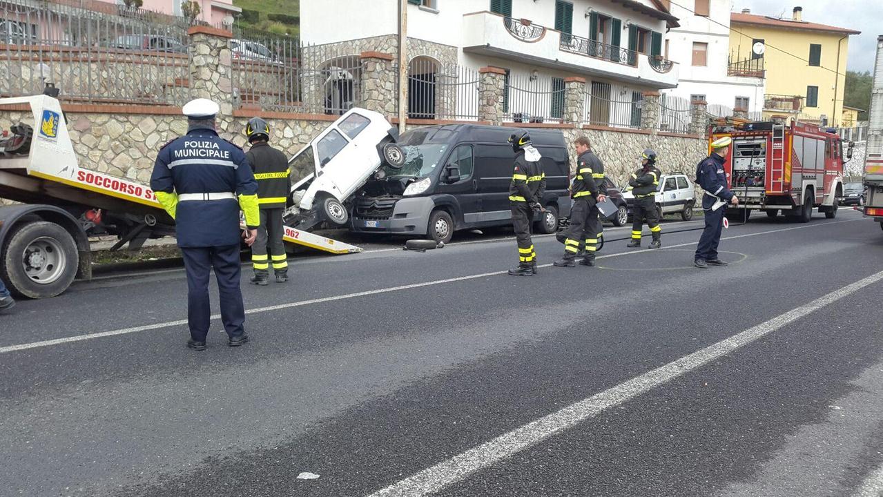 L'incidente stradale a Vaiano