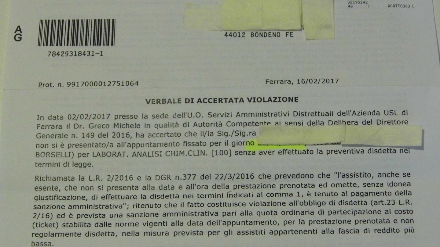 «La multa era infondata perché l’esame io l’ho fatto» 