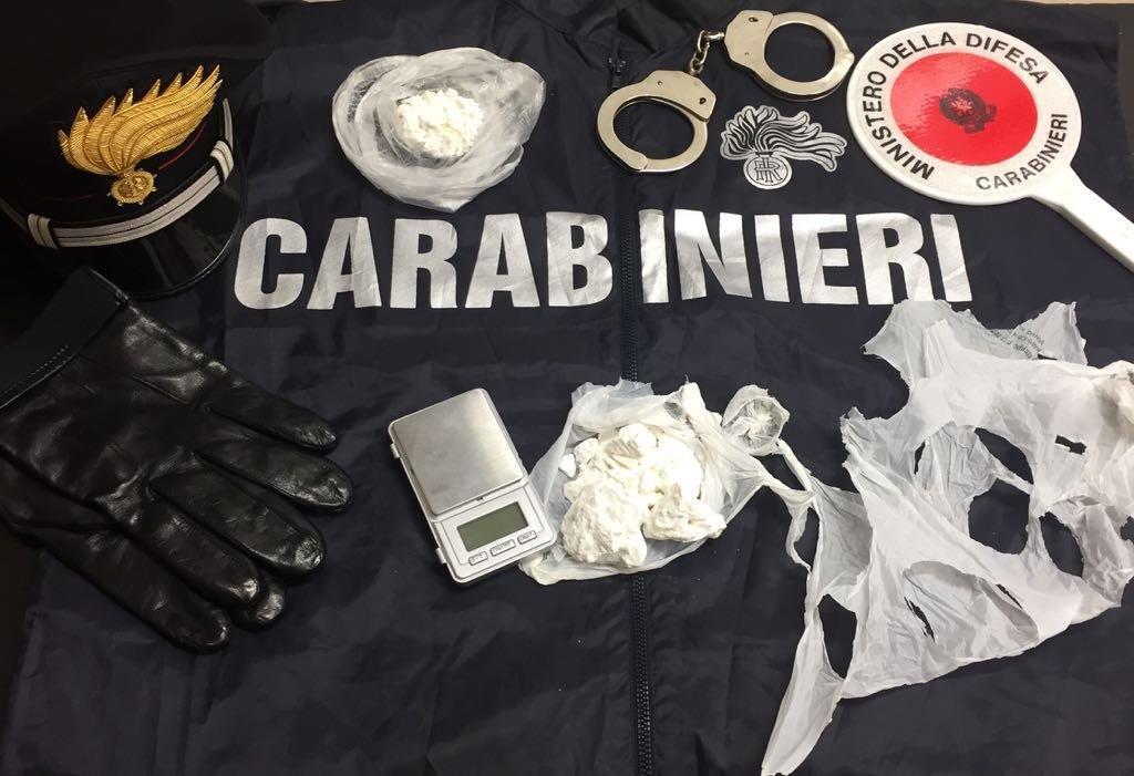 La cocaina sequestrata dai carabinieri