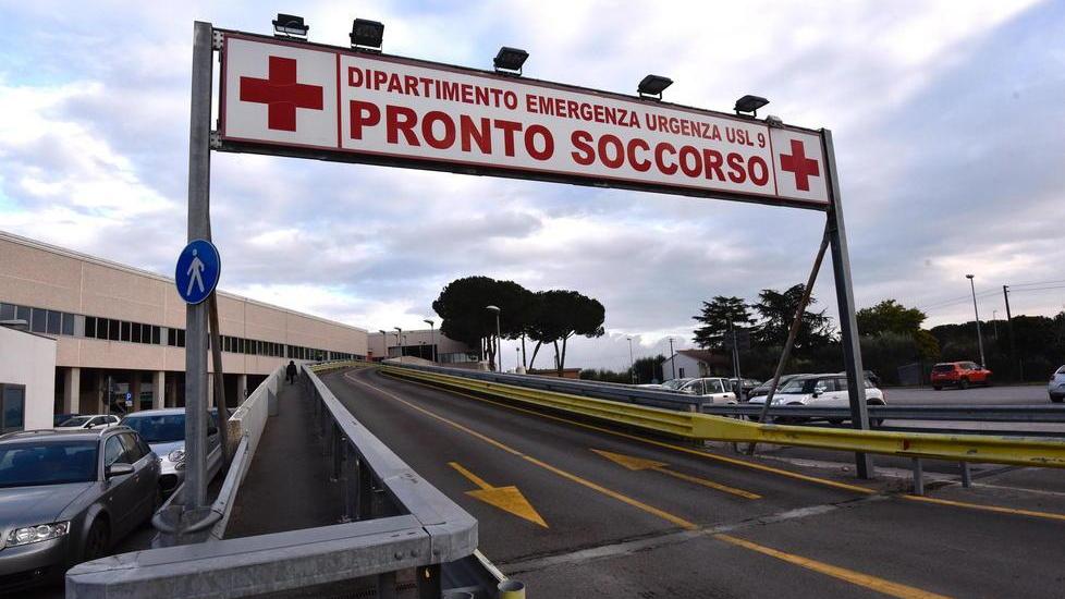 L'ingresso del pronto soccorso di Grosseto