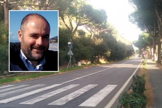 Marco Albasini e la strada dov'è successo l'incidente