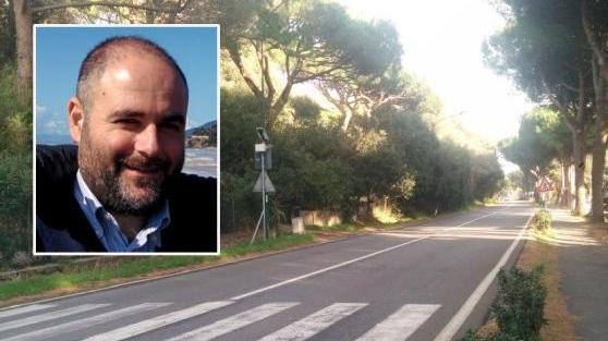 Marco Albasini e la strada dov'è successo l'incidente