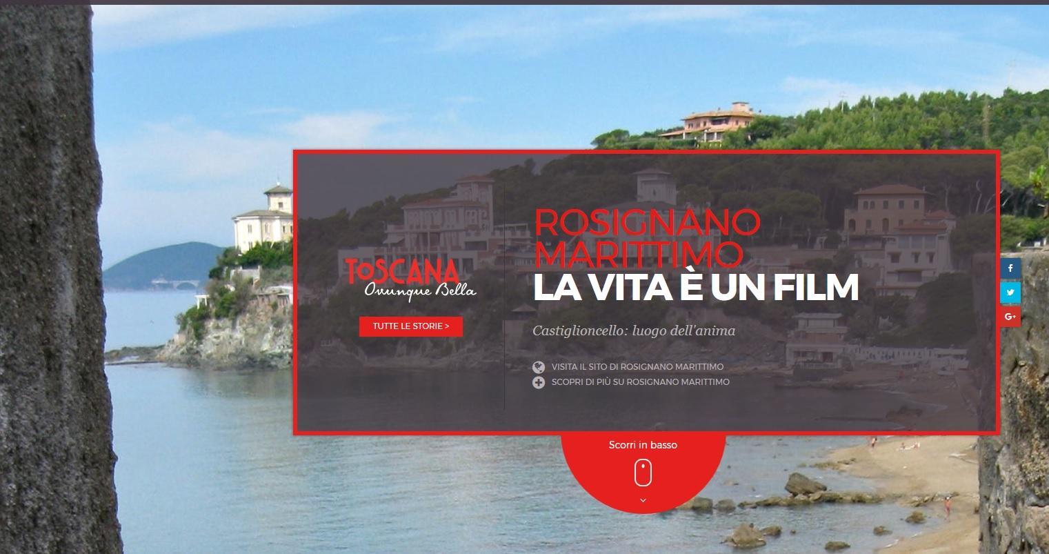 L'immagine di Rosignano sul sito della Regione 