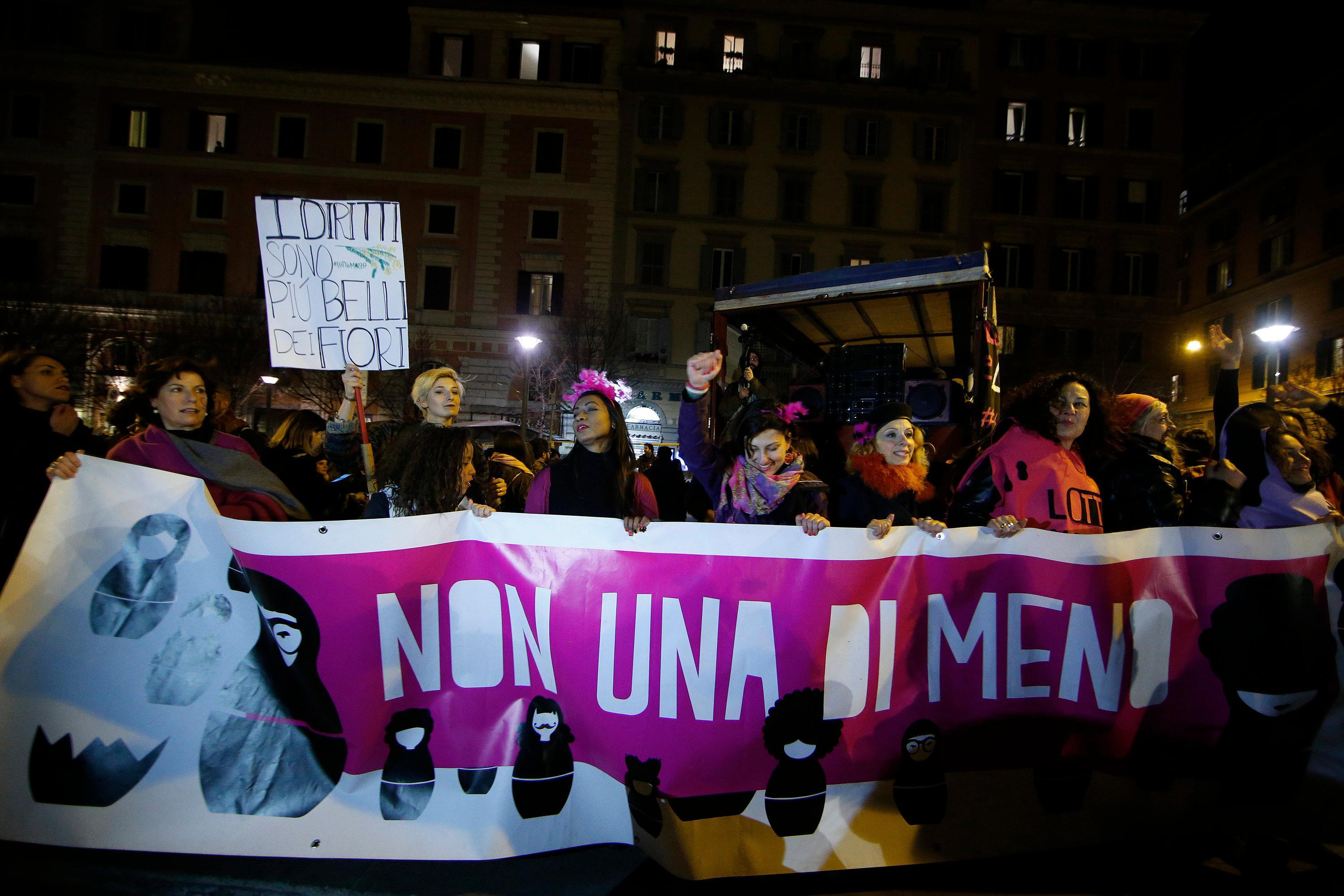 La manifestazione di Roma della Festa delle donne