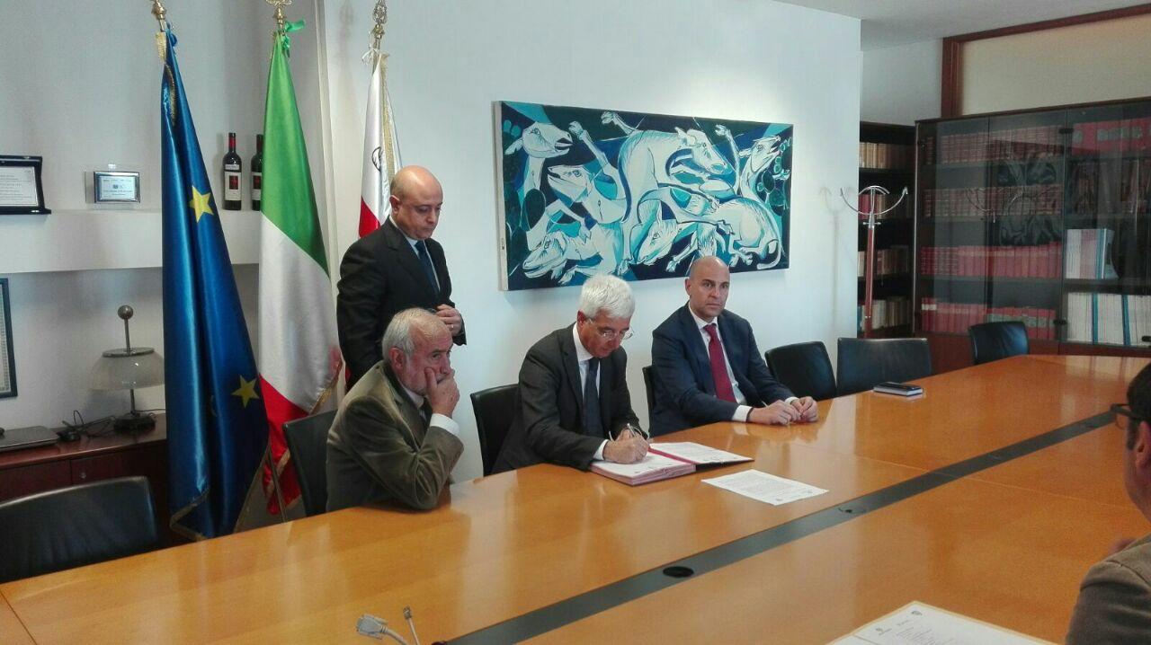 Paci, Giulini e Sestu firmano il protocollo d'intesa per il nuovo stadio del Cagliari