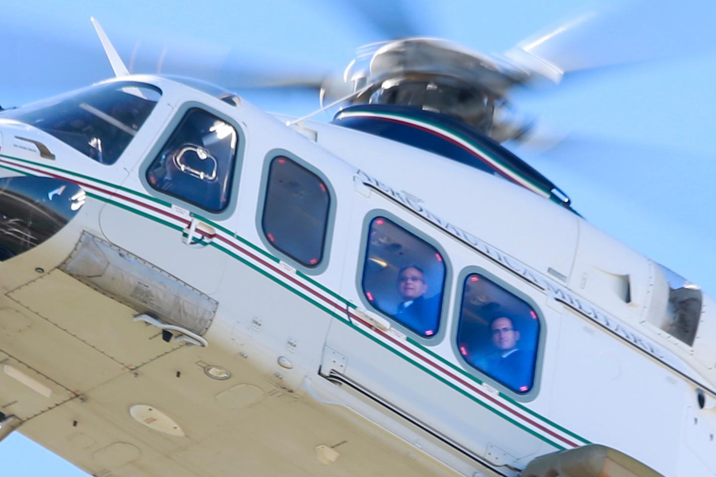 Sopralluogo dell’elicottero del Papa 