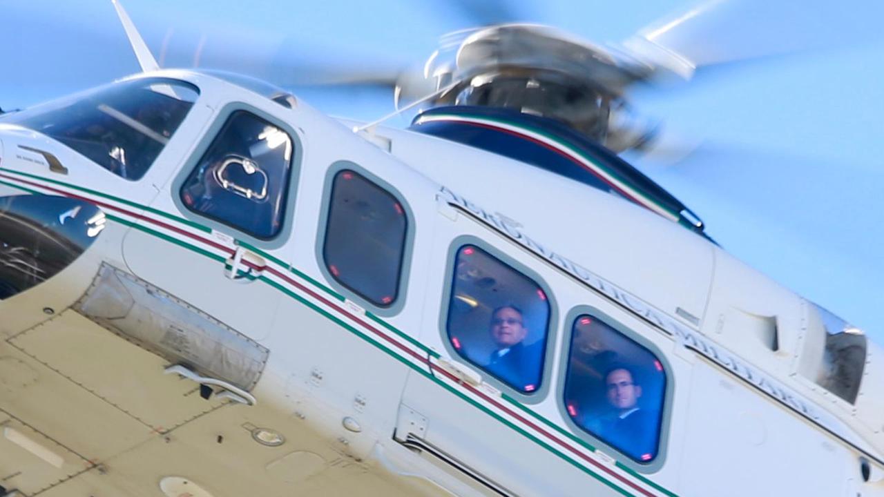 Sopralluogo dell’elicottero del Papa