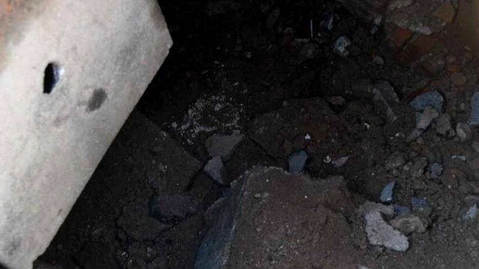 Maxi voragine in via Vaccareccia