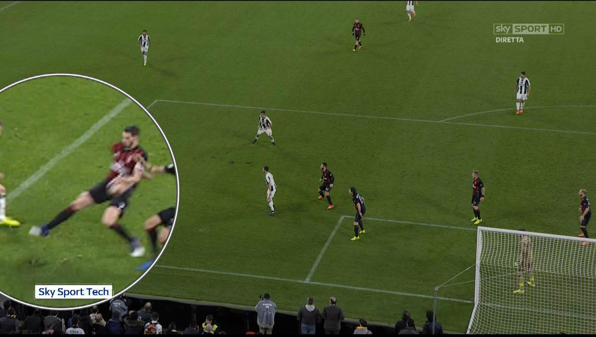 Il rigore assegnato alla Juventus