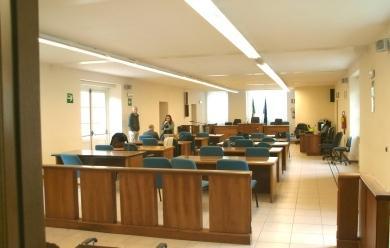 L’aula del Tribunale dove era stato lasciato il borsello