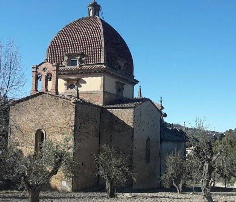 Un parco di olivastra intorno al santuario 