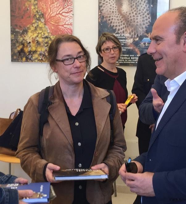 Il sindaco Mario Bruno all'inaugurazione di InfoAlghero
