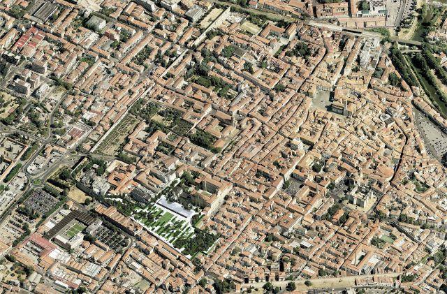 Il Parco centrale inserito nel contesto urbano 