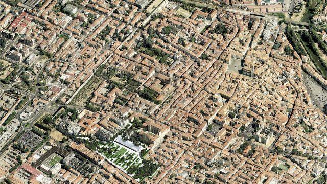 Il Parco centrale inserito nel contesto urbano
