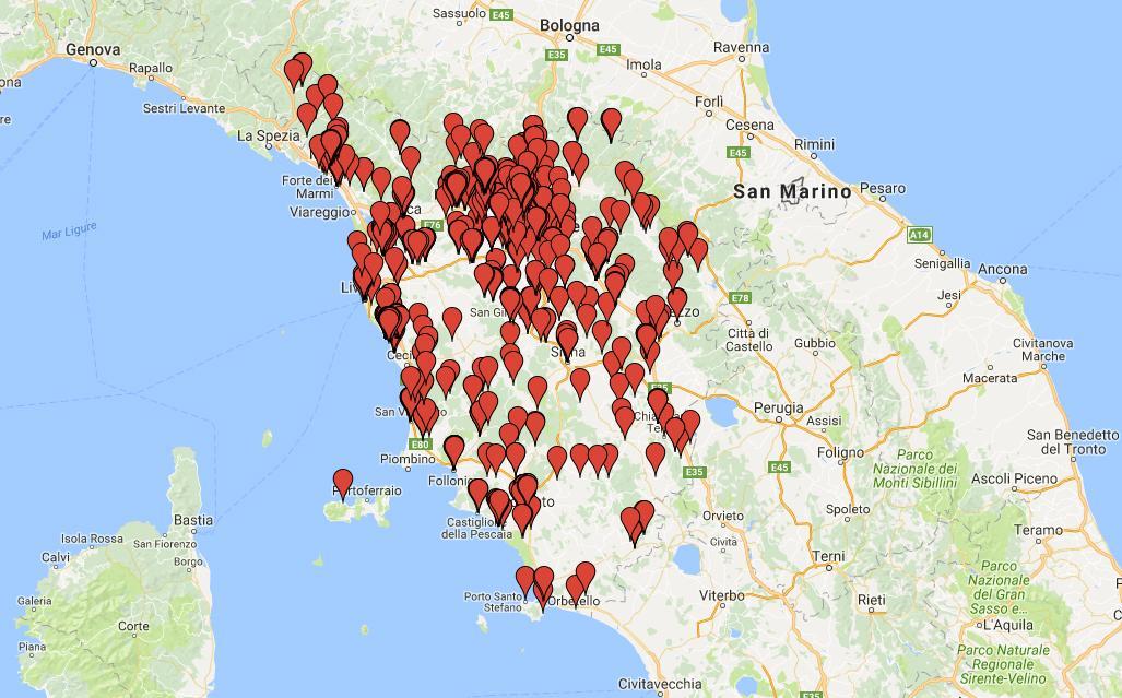La mappa del wi-fi gratis in Toscana