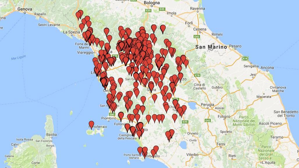 La mappa del wi-fi gratis in Toscana