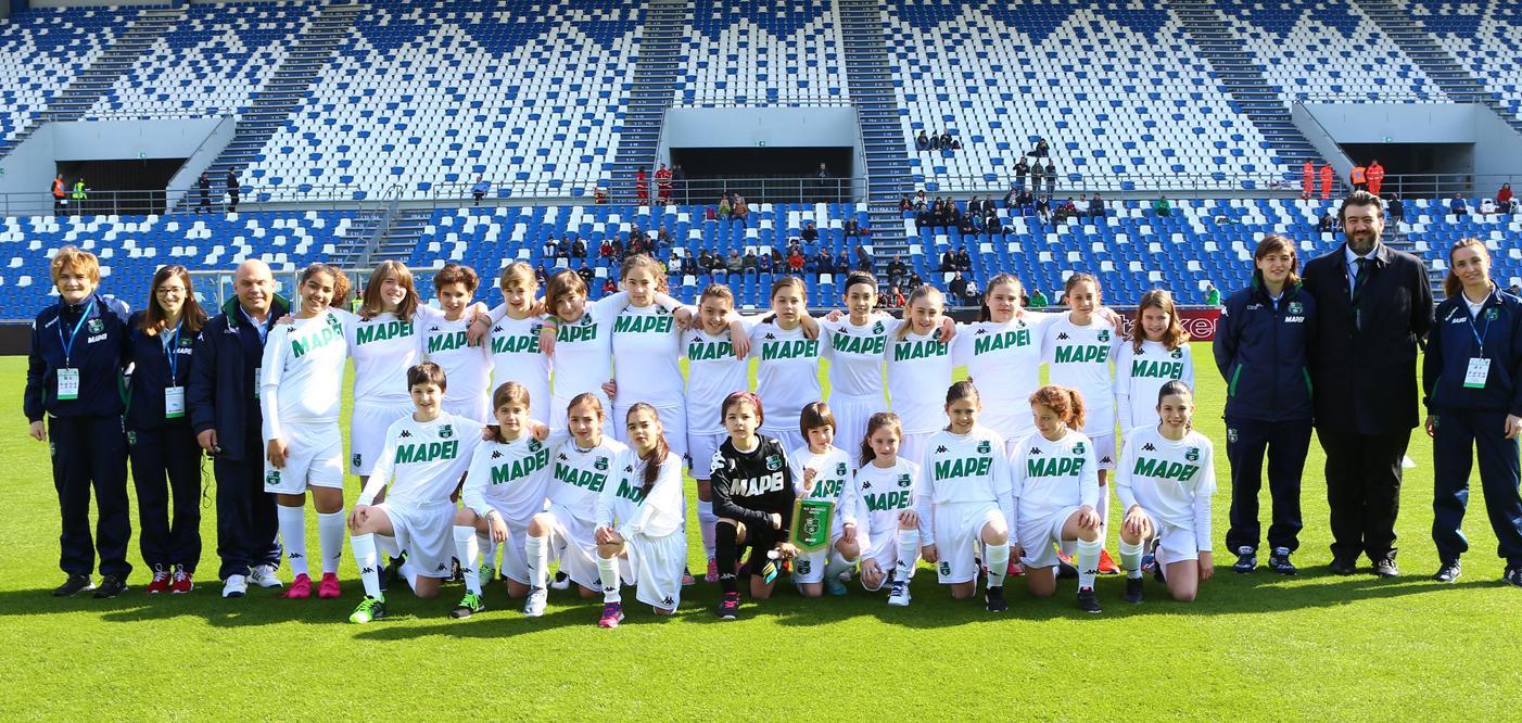 Domenica rosa: prima di Bologna-Sassuolo si è giocato il derby femminile Under 12