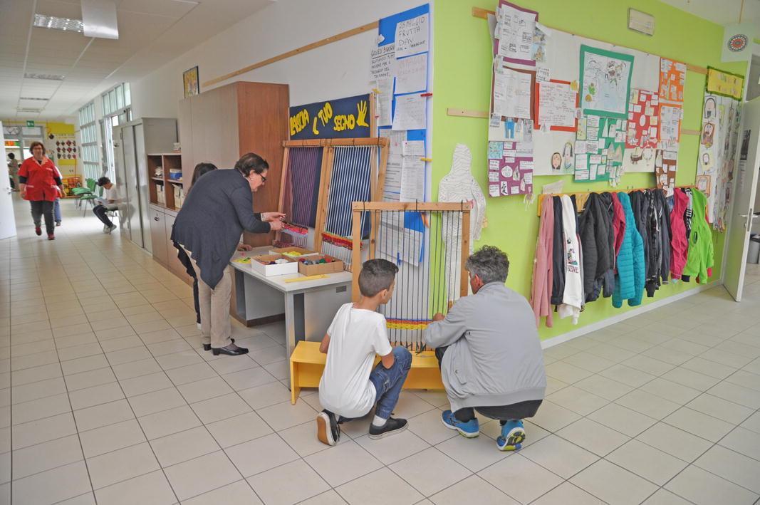 L'interno della Guerrazzi che sperimenta il modello senza zaino