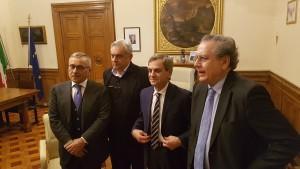 Da sinistra: Longoni, Galasso, Gradone, Santucci