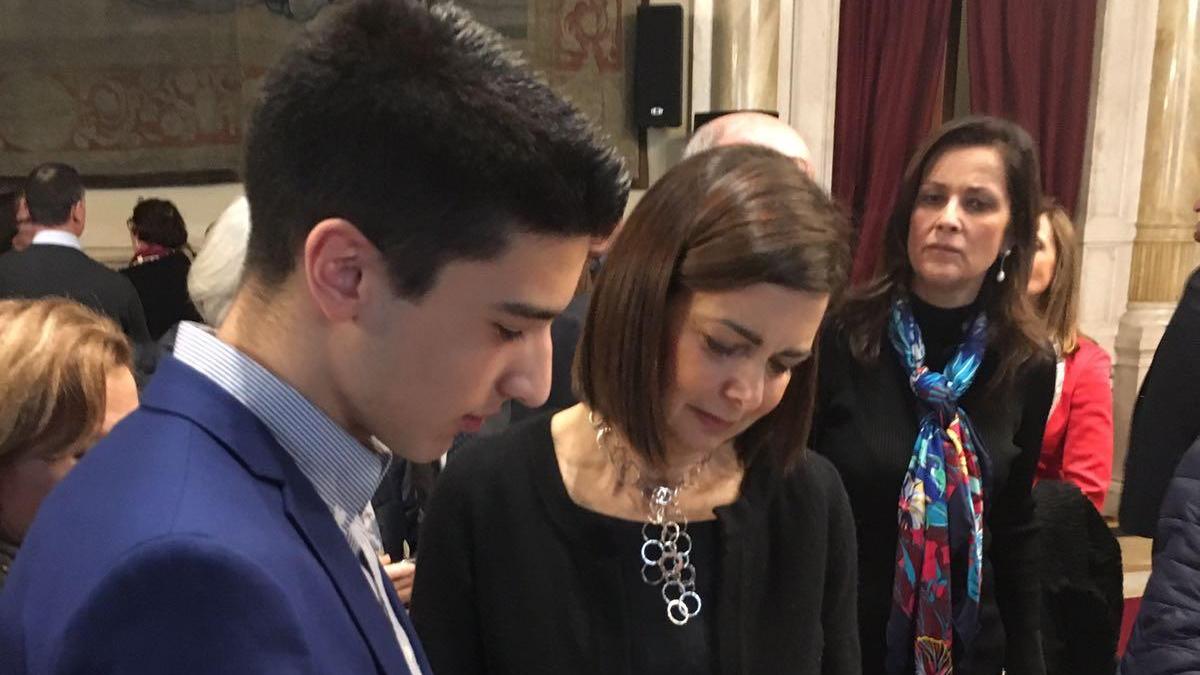 Antonio Siddi a Montecitorio con la presidente Laura Boldrini