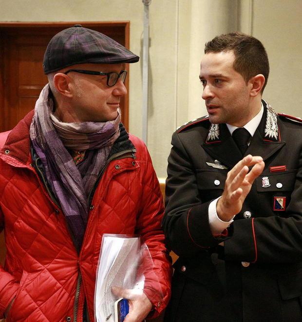 Il sindaco Alessio Spinelli con il capitano Giorgio Guerrini