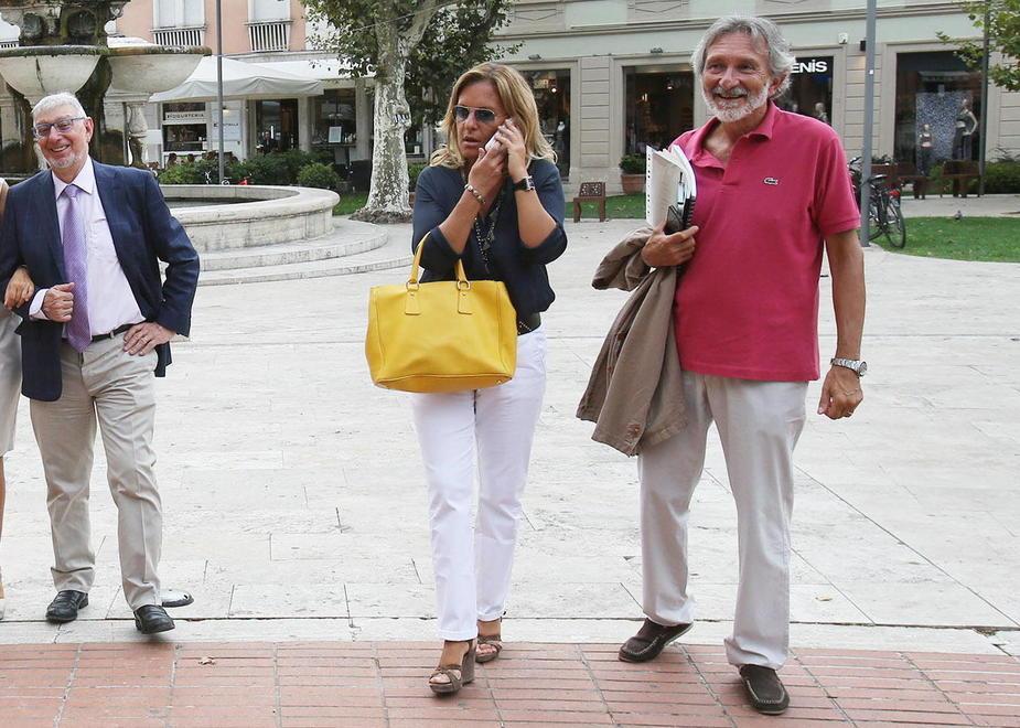 Da sinistra l’amministratore unico delle Terme Carlo Brogioni, l’assessore regionale Federica Fratoni e il sindaco Beppe Bellandi (foto Nucci)