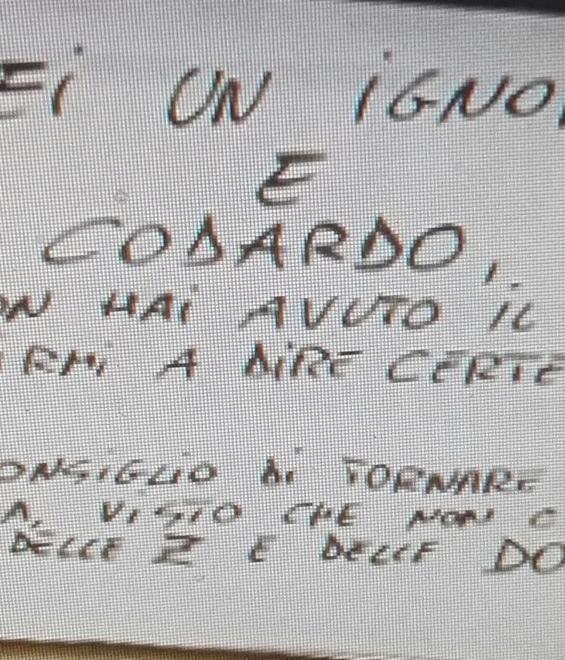 Una minaccia con polpette «Se avete fame mangiatele» 