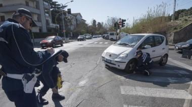 I rilievi della Municipale in viale Sonnino (foto Bf)