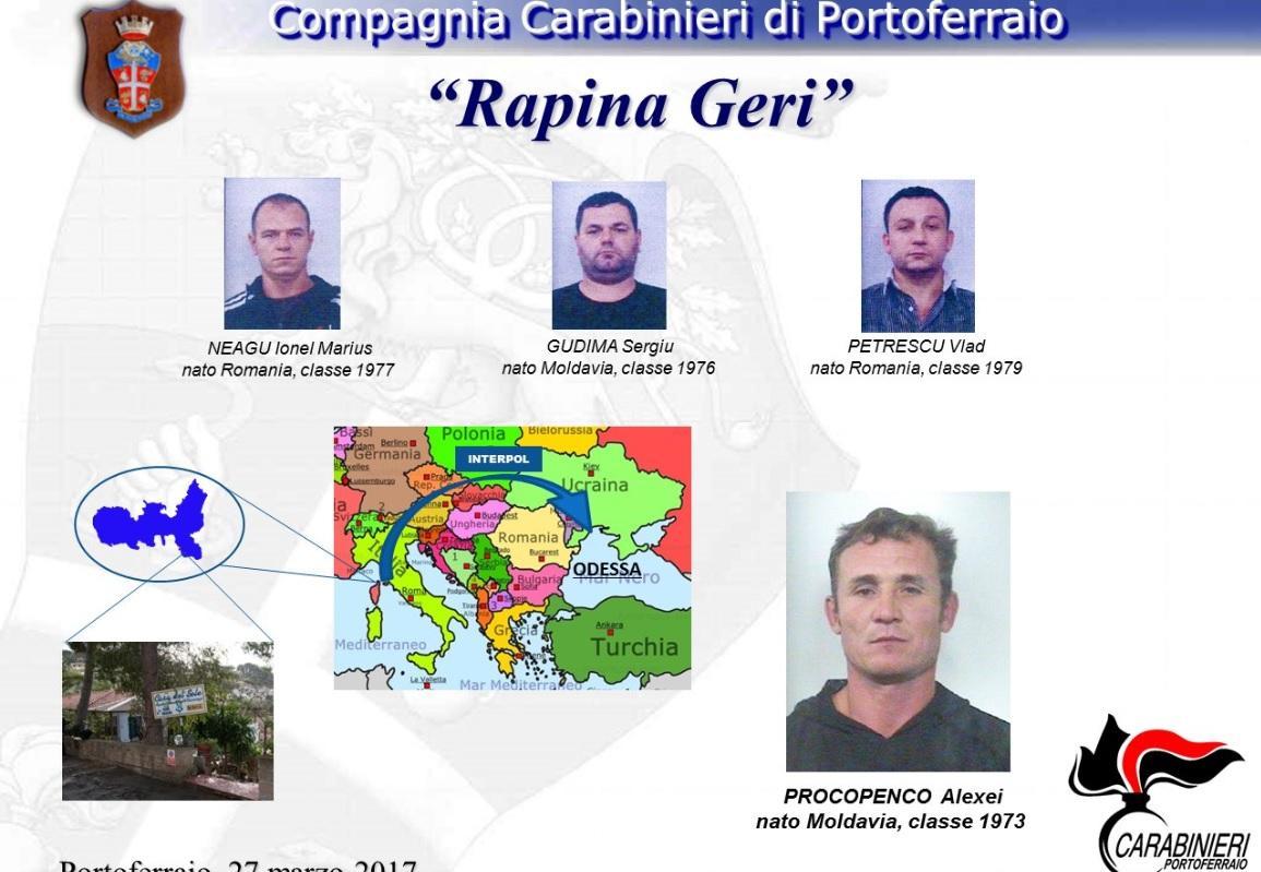 La banda della rapina di Pareti e l'intrigo internazionale