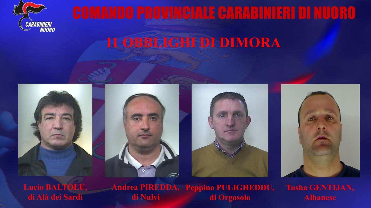 Blitz dei carabinieri a Orgosolo, ecco i nomi di tutti gli arrestati