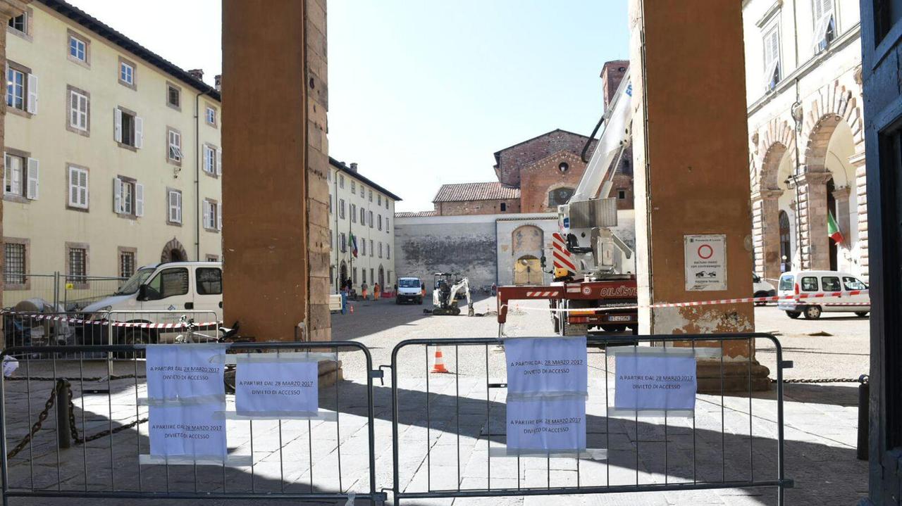 Cortile degli Svizzeri chiuso per i lavori preparatori del G7