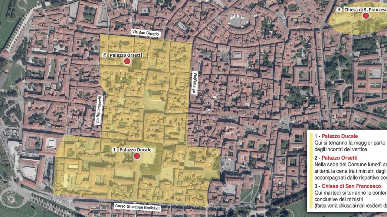 Un'ipotesi di chiusura delle zone interessate dal vertice